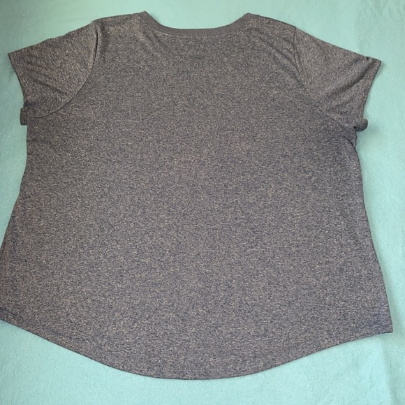 NIKE dry fit heather blueish gray short sleeve crew neck top NEW size 2X - Picture 2 of 7